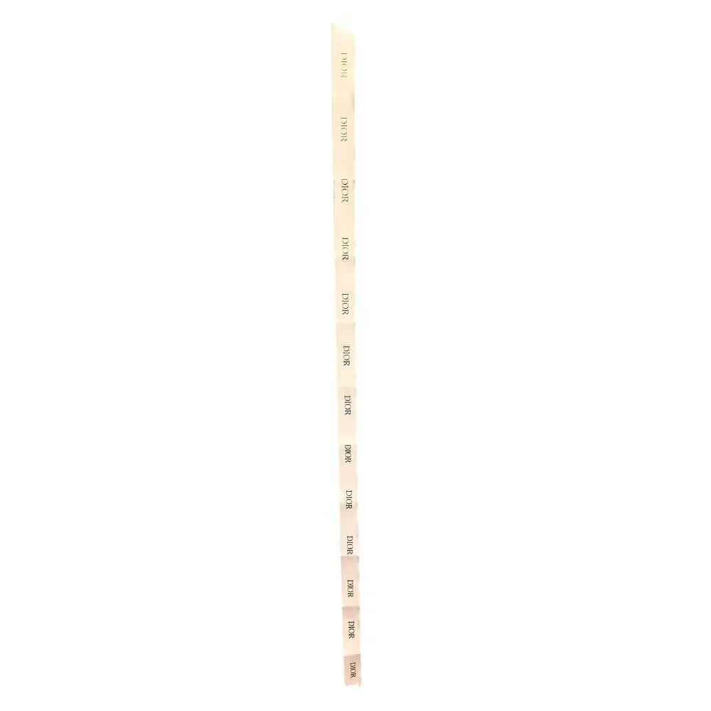 Dior Special Edition Logo Ribbon 39” Beige Gold Authentic Gift Packaging